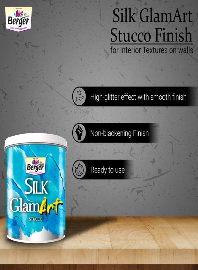 Berger Silk GlamArt Stucco Finish for Interior Textures on walls| 100% acrylic emulsion paint| 1 Litre - Image 3